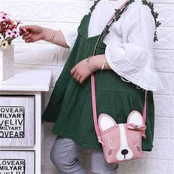 Cute Dog Shoulder Bag Kids Coin Purse Cute Handbags For Girls Messenger Bag Child Keys Coin Purse Princess Mini Handbag KBG019