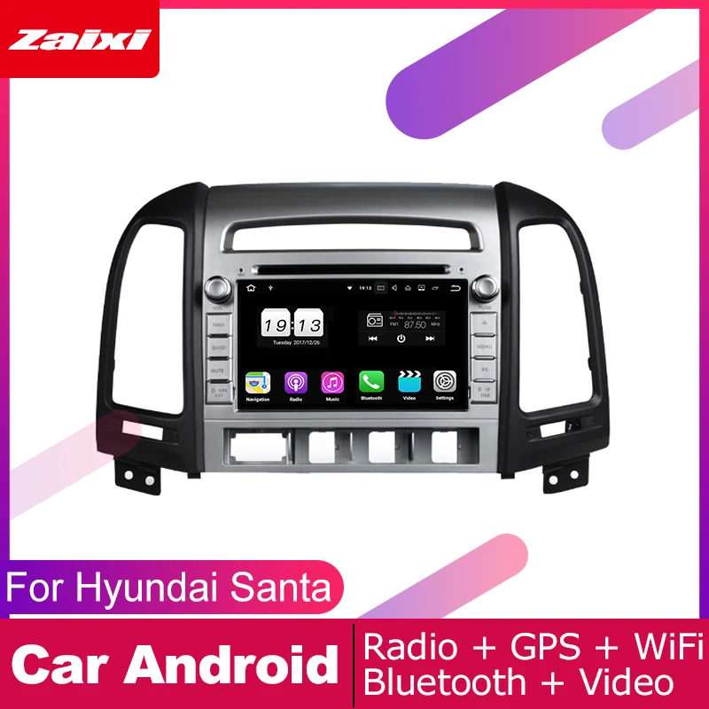 Автомагнитола ZaiXi для Hyundai Santa Fe 2006 ~ 2012 мультимедийная система Android 2 DIN DVD плеер GPS