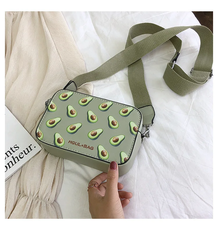Litthing сумка с фруктовым авокадо, маленькая сумка на плечо в форме коробки, сумка через плечо с клубничкой, сумка-арбуз, модная сумка-мессенджер