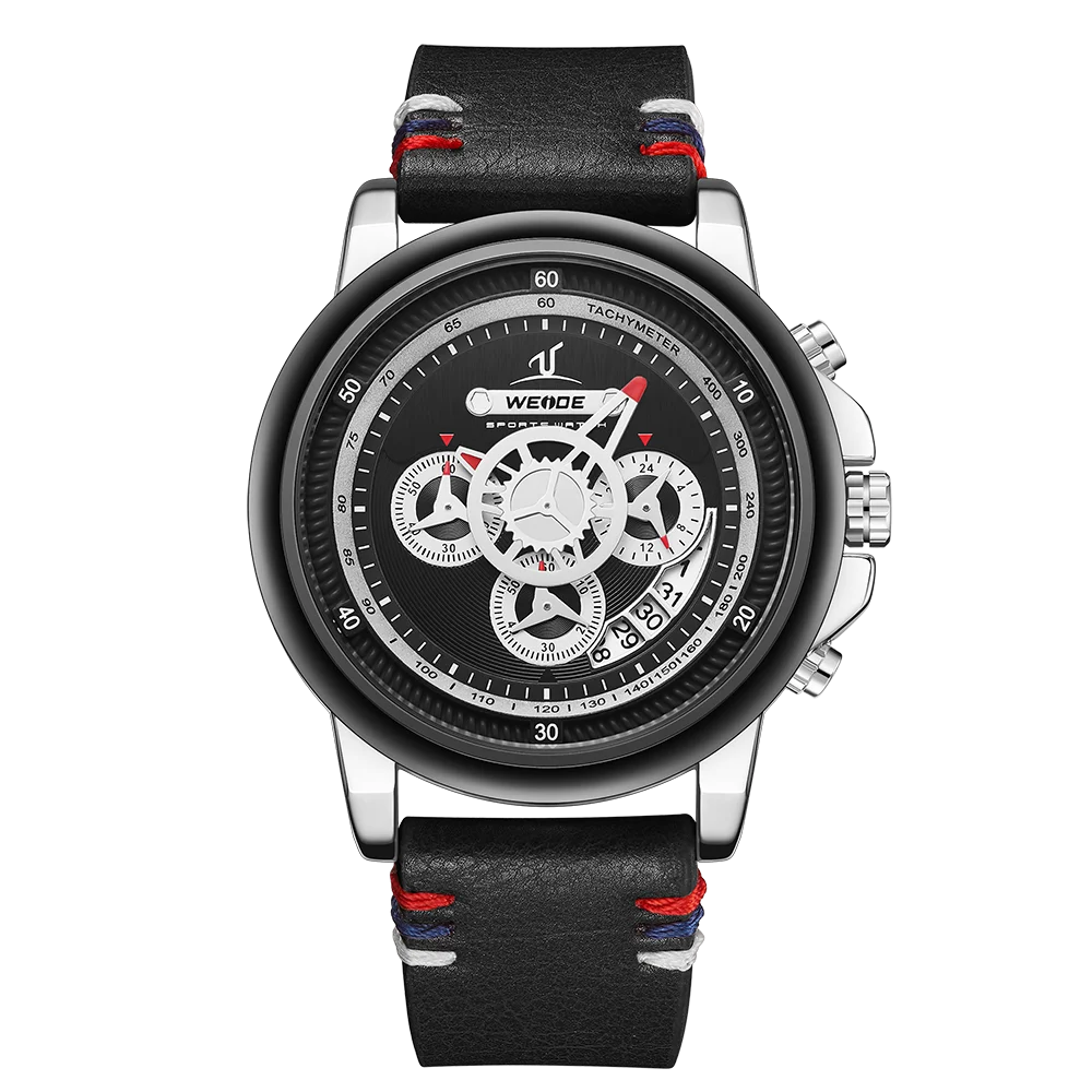 WEIDE, мужские часы, роскошные, военные, спортивные, водонепроницаемые, несколько часовых поясов, мужские часы, будильник, часы с ЖК-дисплеем, электронные наручные часы - Цвет: UV1803-3D