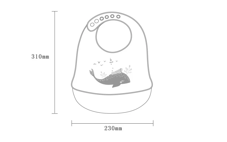 CYSINCOS, регулируемое мягкое Силиконовое полотенце Ssaliva, Детские аксессуары, детский нагрудник с изображением животных, водонепроницаемый Слюнявчик