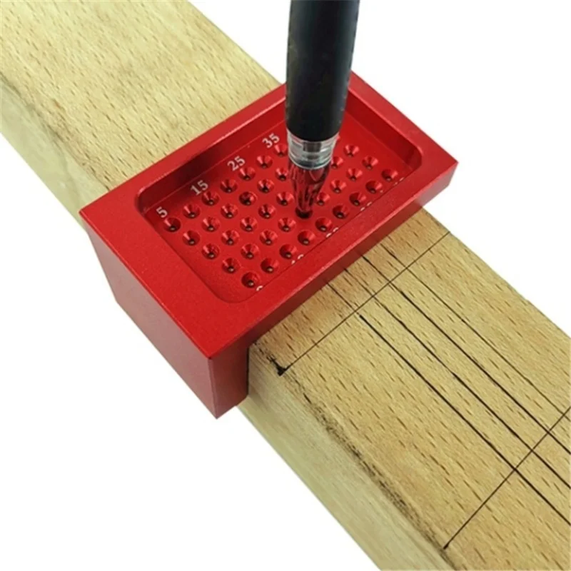 T50 woodworking ruler hole hole ruler aluminum alloy T-shaped ruler woodworking scriber mini scriber