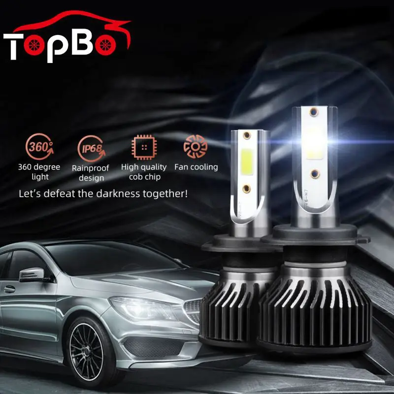 

2PCS Auto Car Lamps LED Headlight COB F2 H1 H4 H7 H8 H9 H11 9005 9006 5000LM Car Head Light Bulb Foglight