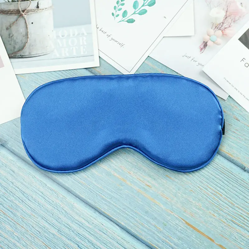 Light blue Чистый шелк Двусторонняя затеняющая маска для век, маска для сна, повязка на глаза, повязка на глаза, тени для век, здоровье, сон, экран против света - Цвет: Light blue