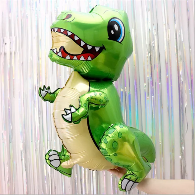 1 Large 4D Walking Dinosaur Foil Balloon Boy Animal  Children Dinosaur Birthday Forest Party Decoration Fluorescence Yellow