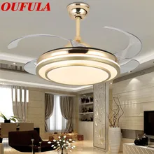 

DLMH Invisible Fan Blade Remote Control Modern Ceiling Fan Lights Lamps For Dining room Bedroom Restaurant