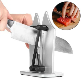 

Triple-Action Tungsten Carbide kitchen Knife Sharpener Adjustable Spring-action Bars with Non-slip Base Professional Sharpener