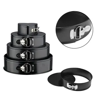 

4Pcs Non-stick High Carbon Steel 4/7/9/10 Inch Round Cake Baking Pans Honeycomb Lock Cake Mold Tray Baking Dish Pan Bakeware