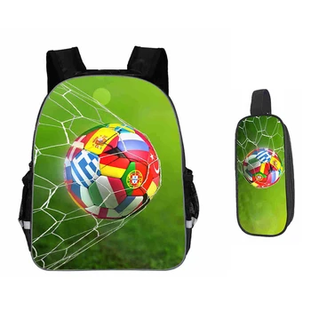 

2020 New Football Pattern School Bags for Boys Orthopedic Backpack In Primary Student Child Book Bag Mochila Escolar