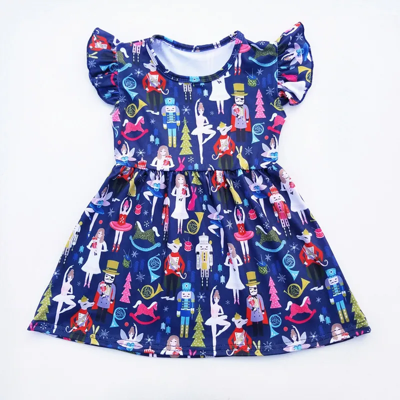 Изысканные наряды для маленьких девочек; платье из молочного шелка с рукавами-крылышками; брюки с оборками; Одежда для девочек; Детская школьная одежда; Одежда для девочек - Цвет: dress 2