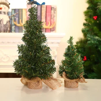 

Christmas Tree 20Cm Green Tree 30Cm Mini Christmas Tree Linen Tree Christmas Shopping Mall Window Desktop Decoration