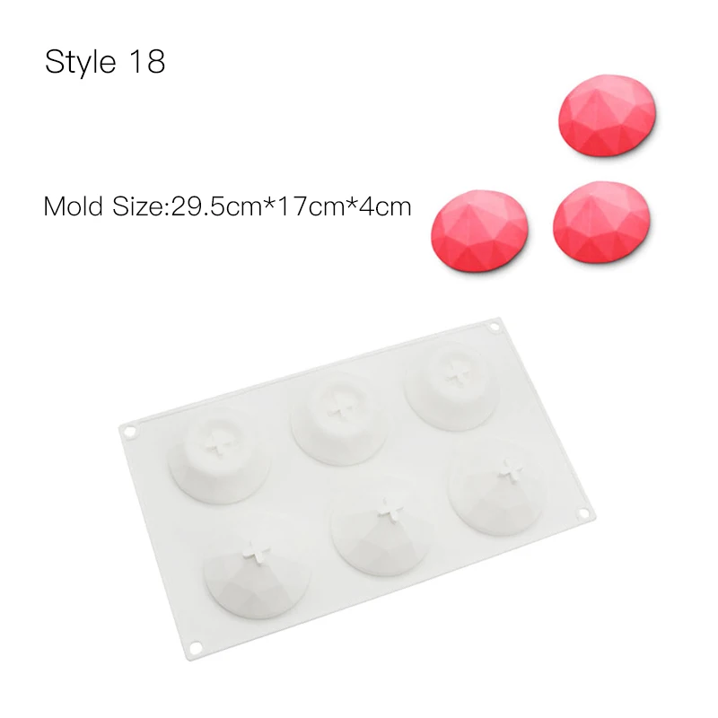 Style 18 3D формы для выпечки торта силиконовые формы для украшения Мусса инструменты для тортов шоколадный помадка производитель десерт Bakaware Пан - Цвет: Style 18