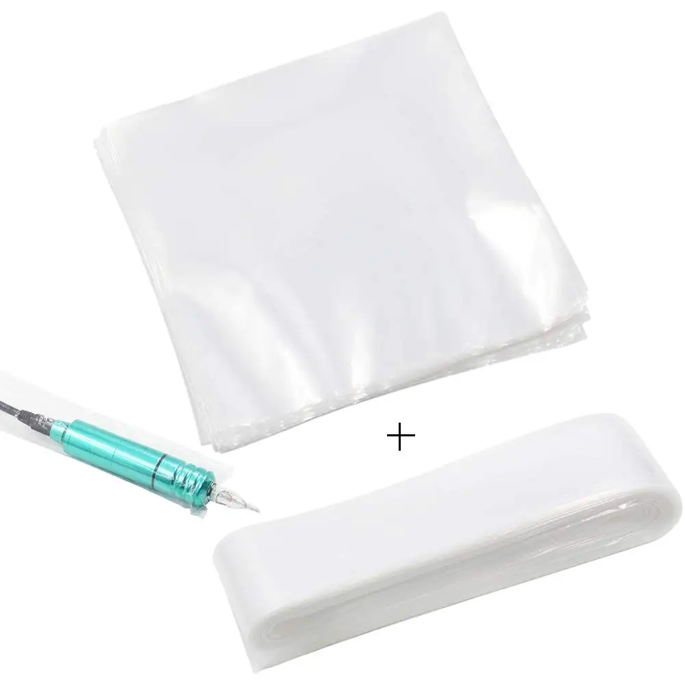 125Pcs White Tattoo Clip Cord Sleeves Bags Supply Disposable Covers Bags for Tattoo Clip Cord Machine Tattoo Accessories