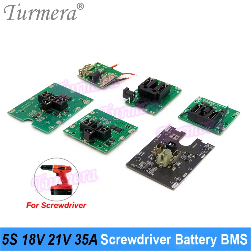 

5S 18V 21V 35A BMS Electric Drill 18650 Lithium Battery Protect Board Balance With DC Plug for Screwdriver Batteries Use Turmera