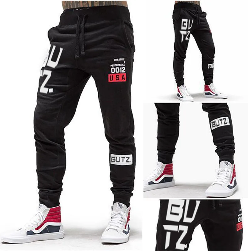 

Muscle Fitness Brothers Autumn And Winter plus Velvet Gymnastic Pants Cotton MEN'S Casual Pants Sports Fitness Pants a Generatio