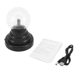 ICOCO 3 дюйма USB плазменный шар Электростатическая сфера свет волшебная хрустальная лампа шар Настольный шар свет для Ноутбука Лампа