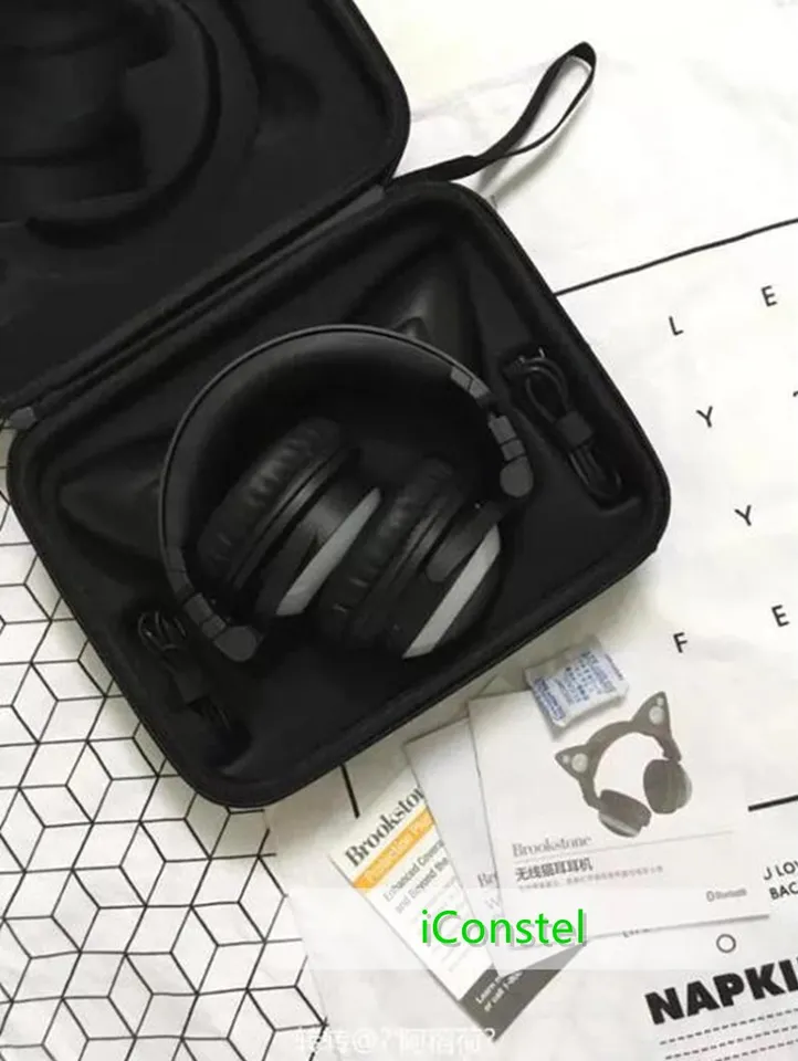Brookstone Cat Ear Headphones（猫耳ヘッドフォン） Amazon.co.jp: LED付き 高機能 ネコ耳ヘッドフォン 『AXENT WEAR