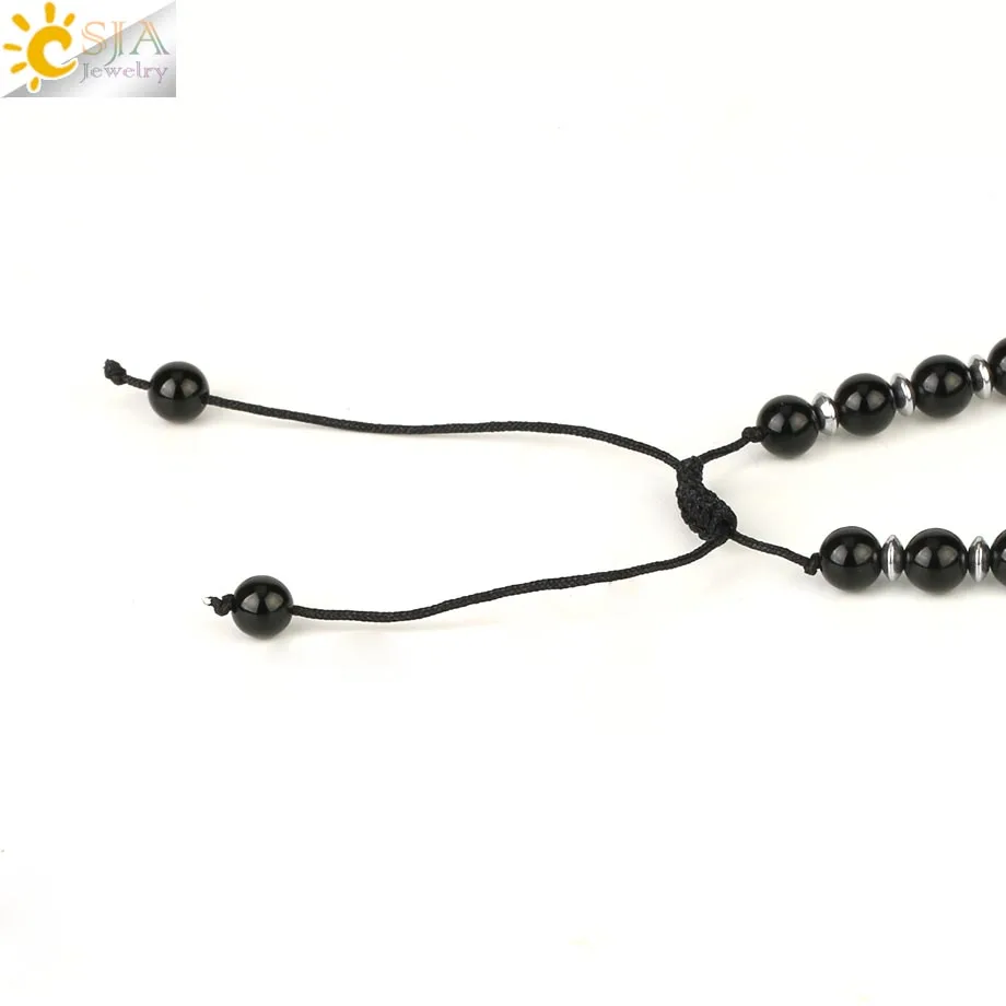 CSJA Tree of Life Wire Wrap Water Drop Pendants Chakra Natural Stone Aventurine Pink Crystal Beaded Necklaces for Women Men S476