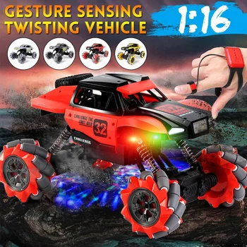 

Remote Control Stunt Car Gesture Induction Twisting Off-Road Vehicle Light Music Drift Dancing Side Driving Toy Gift for Kids