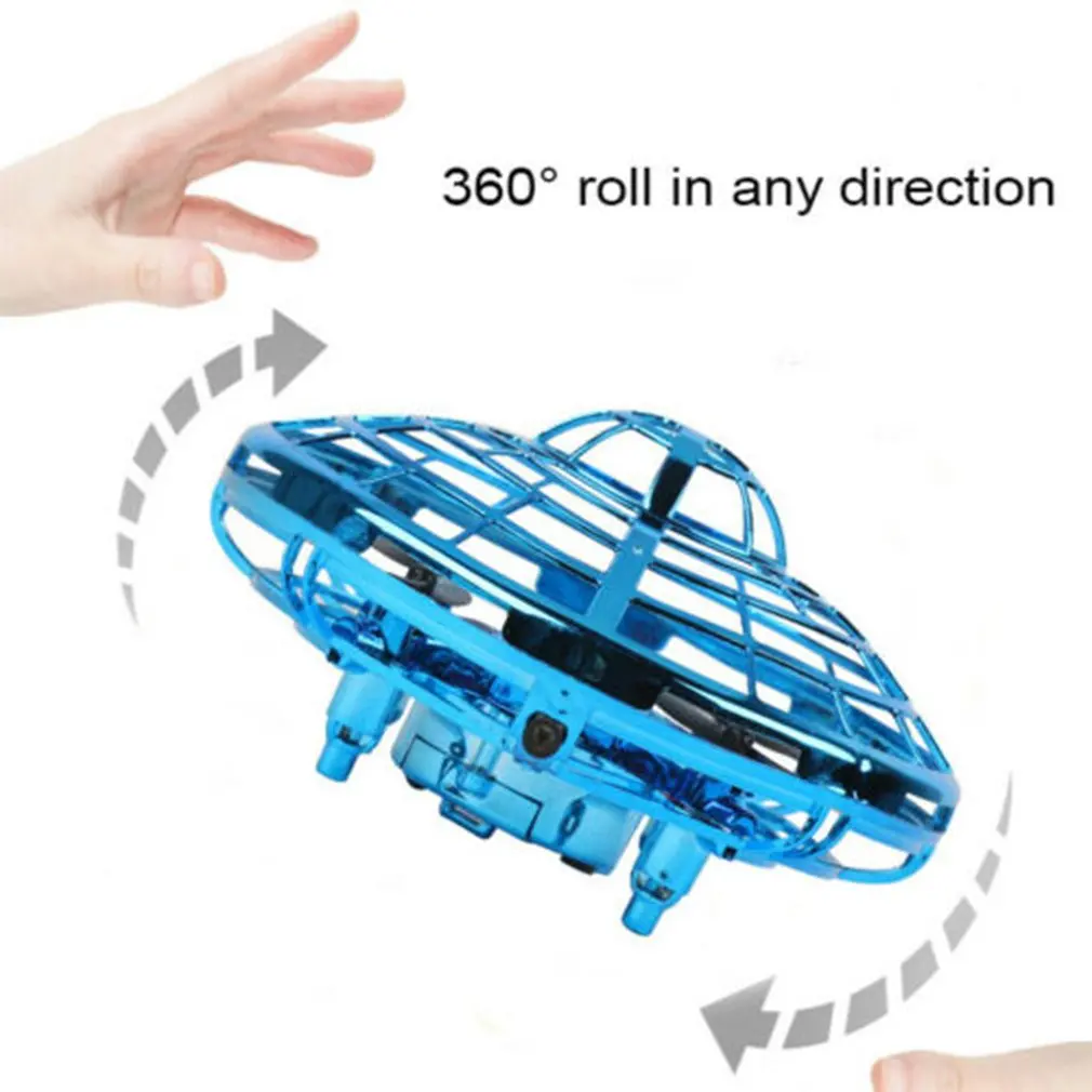 Mini Drone UFO Hand Operated RC Helicopter Quadrocopter Dron Infrared Induction Aircraft Flying Ball Toys For Kids