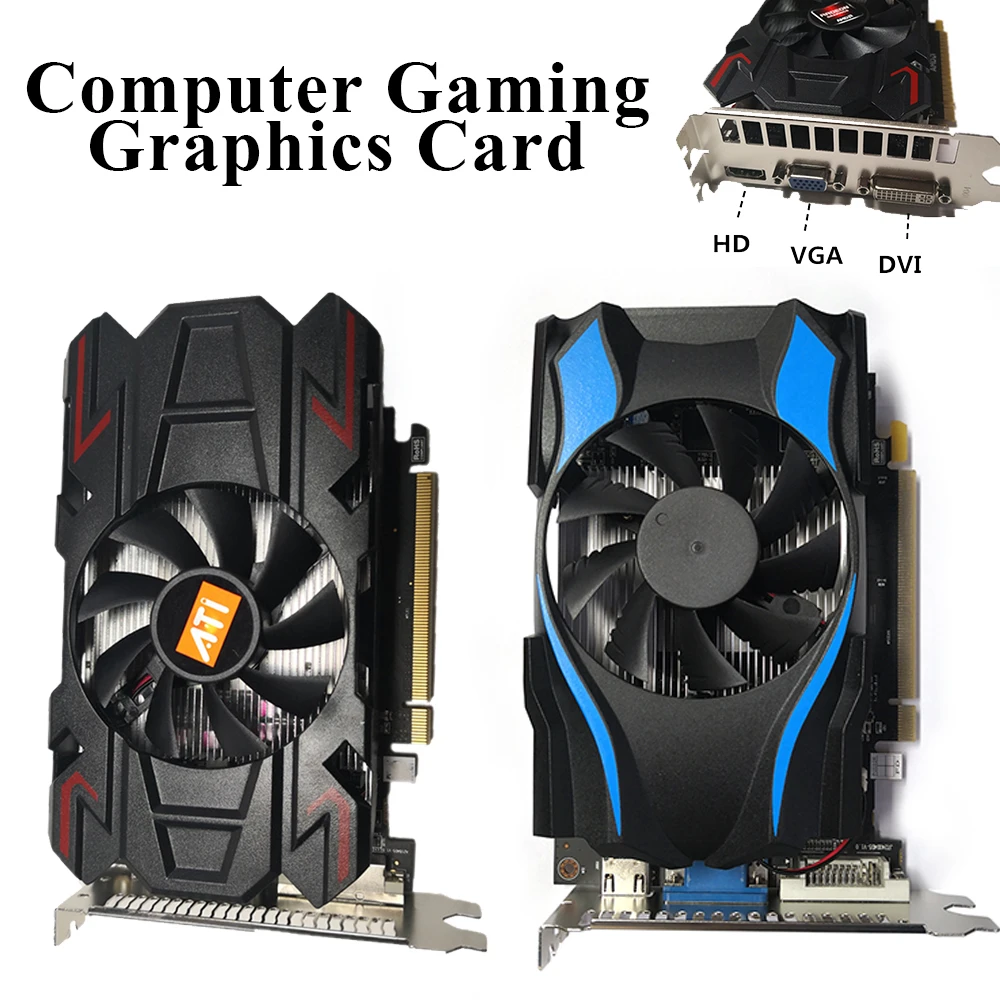 AMD Gaming Graphic Card ATI RX550/ATI 7670/R7350/ATI 6770 1/2/4GB 128bit DDR5 GDDR5 PCI-E 2.0 HDMI DVI VGA Computer Video Card video card in computer