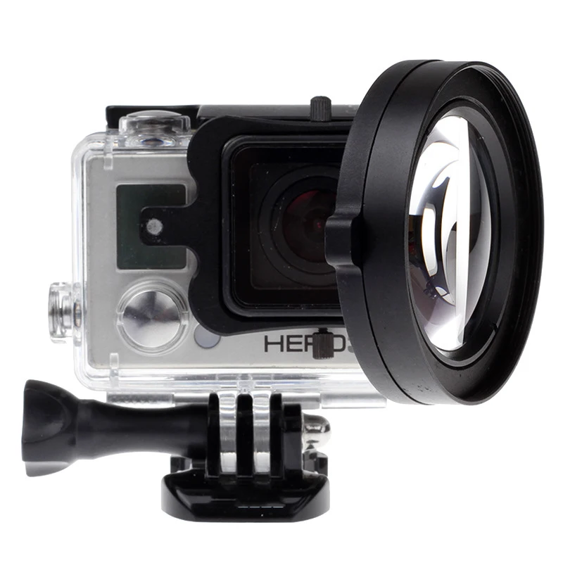 58 мм+ 16 раз лупа Colse-up HD макрообъектив фильтр переходное кольцо для GoPro HERO 5 4 3+ экшн-камеры для Go pro Аксессуары