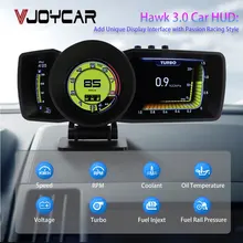 Vjoy Hawk 3.0 – tableau de bord multifonction HUD, affichage tête haute, OBD2 + GPS, compteur de vitesse intelligent, jauge automatique, système d'alarme Turbo Boost