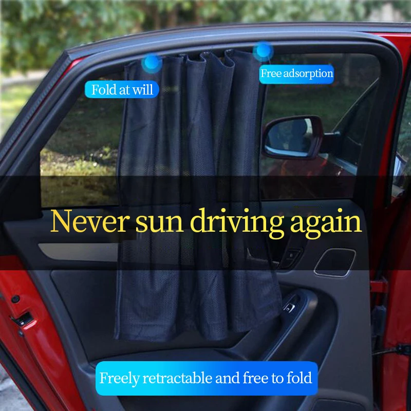 2 Pcs Sunshade Cover UV Protect Car Window Sunshade Side Window Mesh