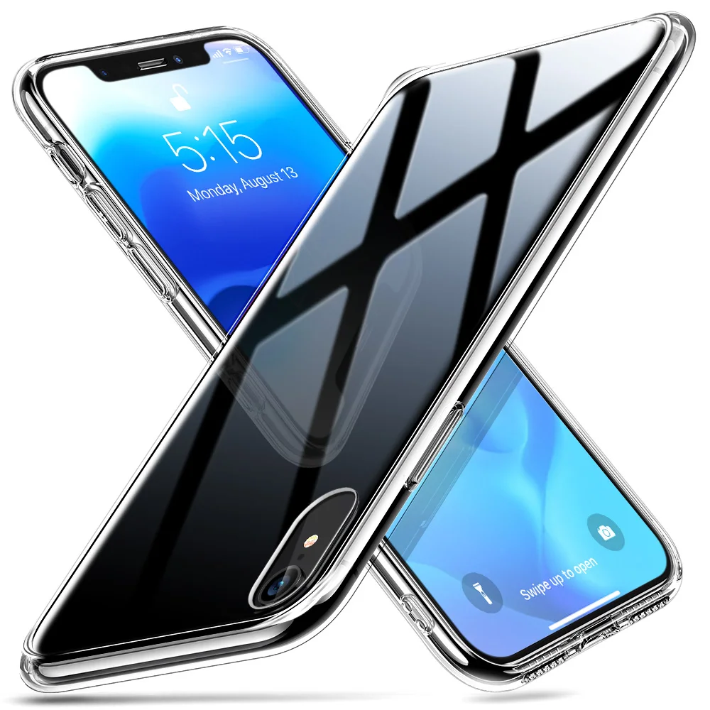 Стеклянный чехол ESR для iPhone XS XR XS Max, защитный чехол из закаленного стекла+ ТПУ Рамка для Apple iPhone XS XR XS Max, зеркальный чехол - Цвет: Black