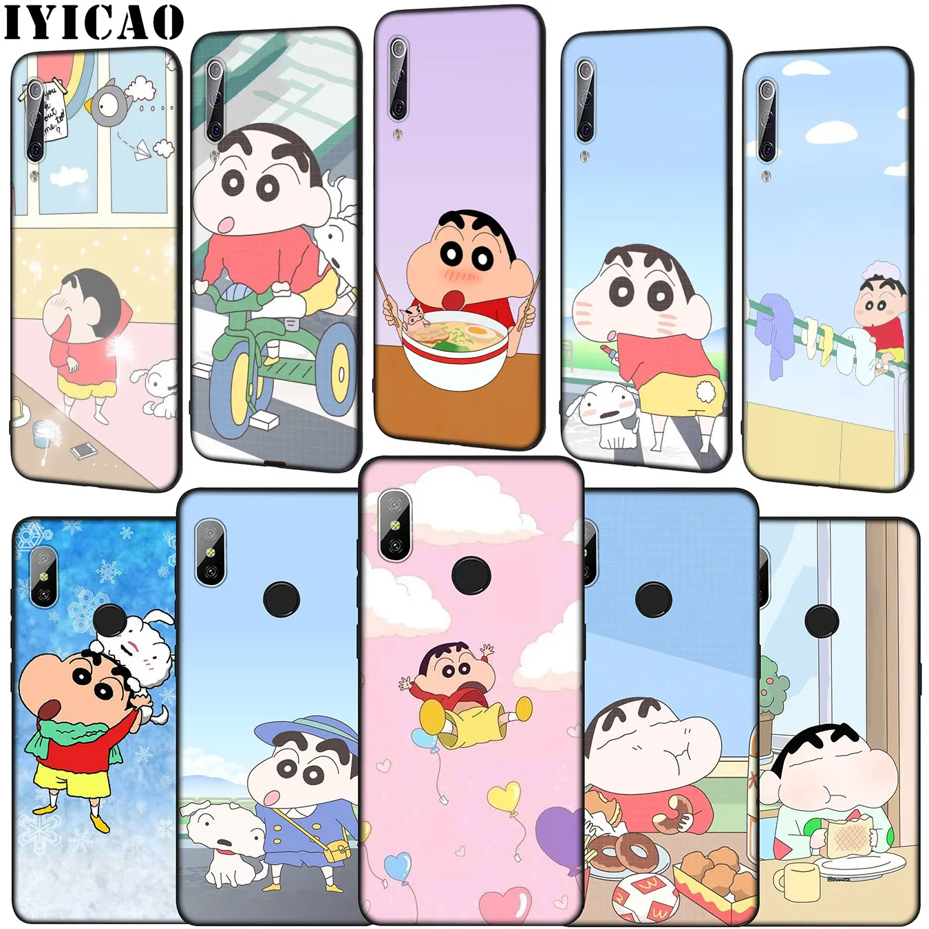 Мягкий чехол для телефона crayou shin chan Anime Xiaomi Mi 10 9 9T A3 Pro CC9 CC9E 8 SE A2 Lite A1 6 pocophone f1 Mi10 |