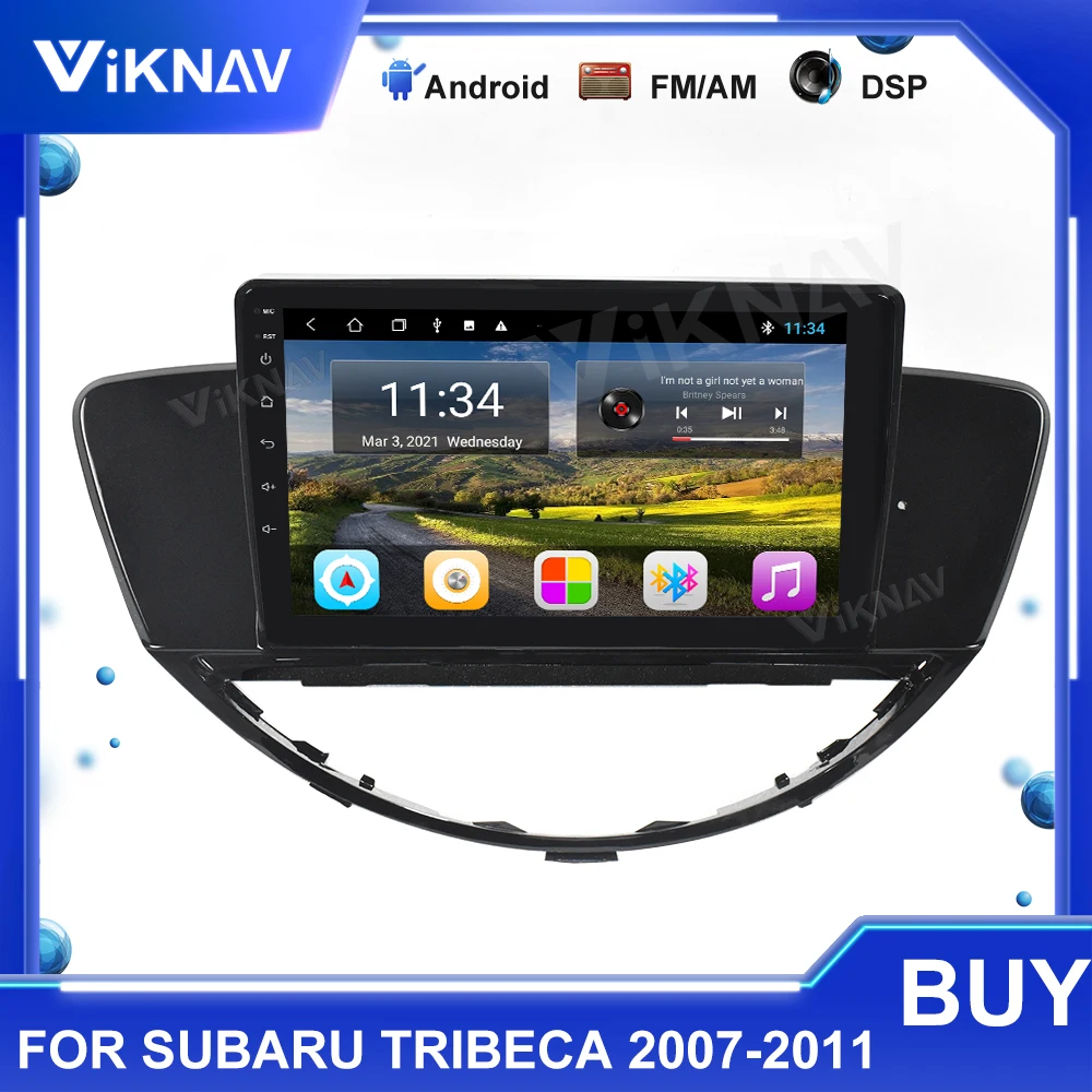 Автомагнитола 2 DIN на Android для Subaru Tribeca 2007-2011 GPS-навигация 128 ГГц автомобильный