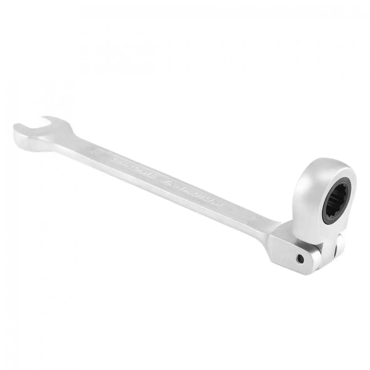 10MM CRV72 Flexible Head Matte Ratchet Dual-use Wrench Polished Foldable Combination Spanner Open End and Plum End Spanner