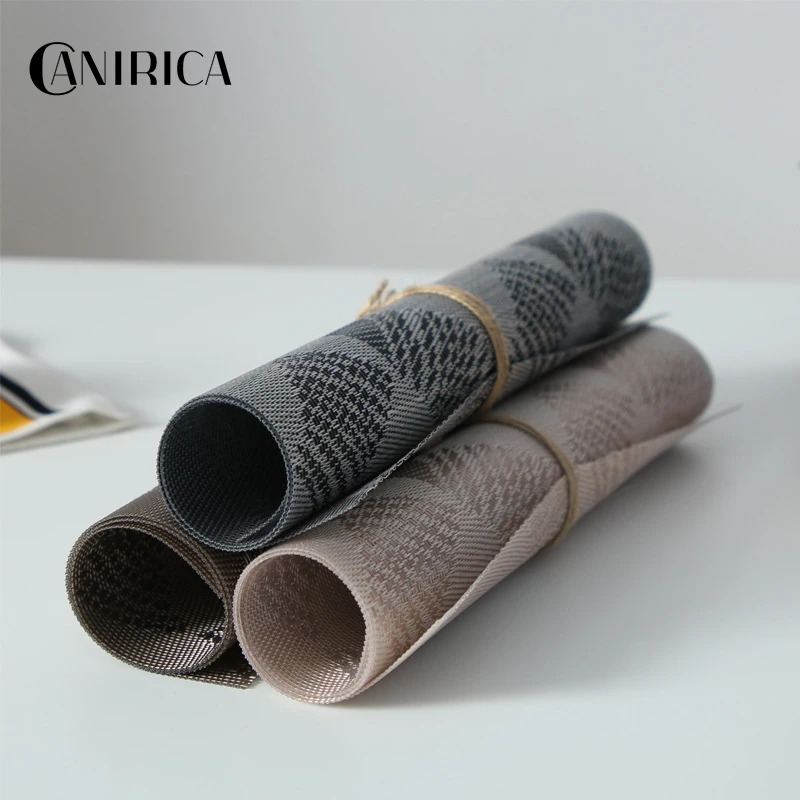 

CANIRICA Table Mat PVC Place Mat For Dinning Table Mantel Individual Rectangle Kitchen Accessories Decoration Posavasos 45x30cm