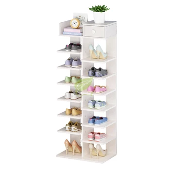 

Simple Household Shoe Rack Large Capacity Artificial Board Living Room Shoe Cabinet Door Shoe Rack Organizer