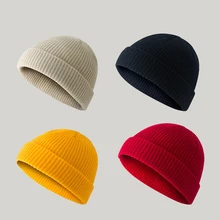 15 цветов Осень Зима милые красочные Мужские Женские Вязаные шапки шапка куполообразная головной убор моряка манжеты безрукавка шляпа арбуз шапки s