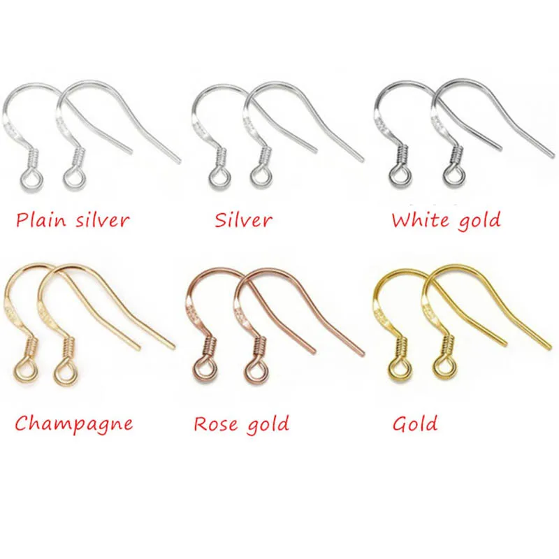 

2pcs 925 Sterling Silver Earring Clasp French Style Earring hook for Jewelry Making Accessories DIY Women Fashion Earrings