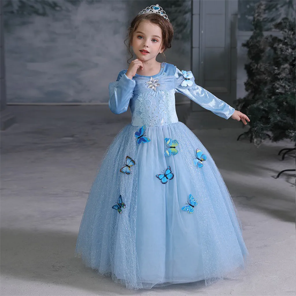 Платья Золушки; Детский костюм Спящей красавицы для ролевых игр; рождественское платье для костюмированной вечеринки; платья принцесс Анны и Эльзы для девочек