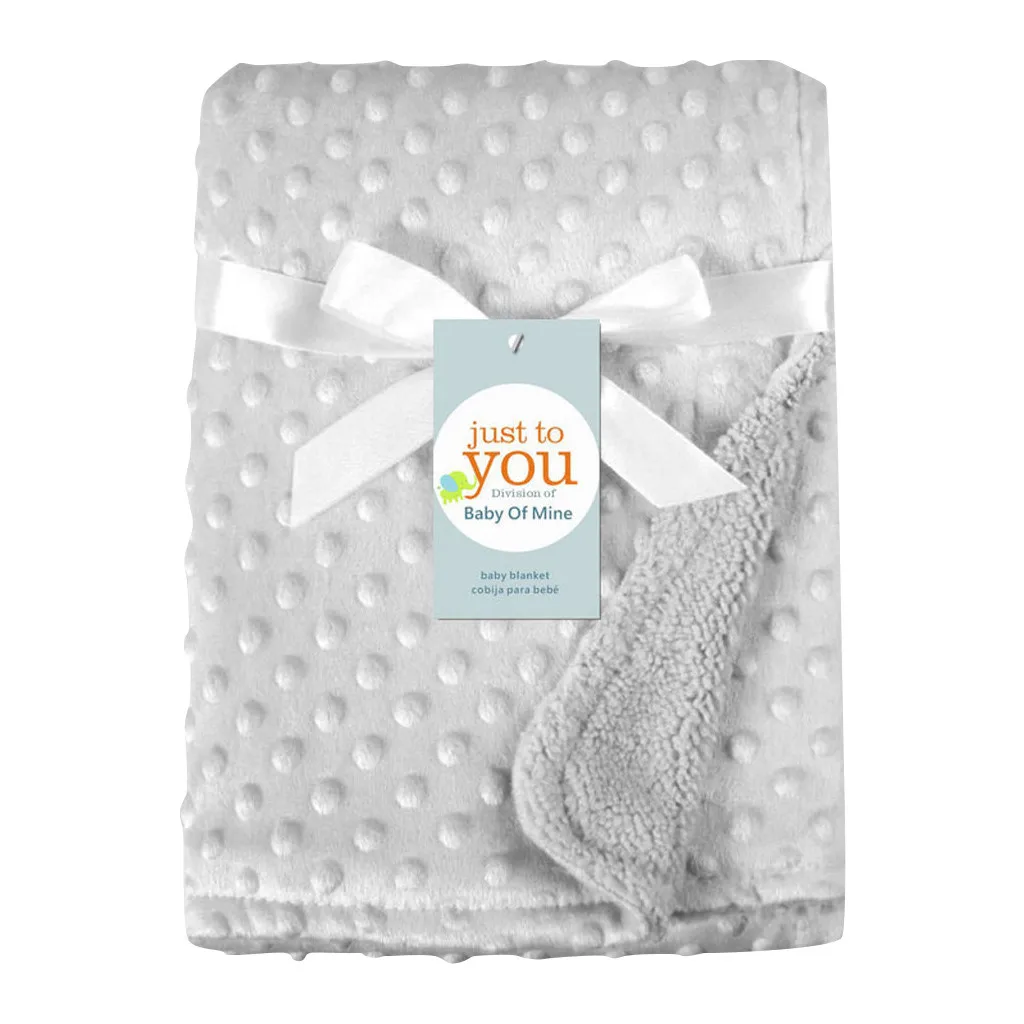Newborn Baby Solid Blanket& Swaddling Thermal Soft Fleece Blanket Bedding Quilt