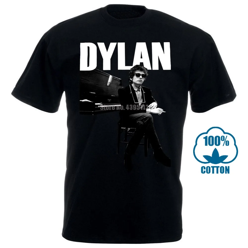 Bob Dylan Piano футболка официальная Мужская Черная новая с принтом S M L Xl 2018 Модная