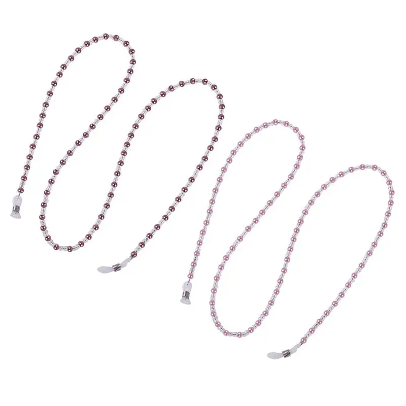 

RUIMIO 4pcs String Beaded Eyeglasses Strap Fashion Eyeglass Chain Anti-Slip Sunglasses Holder Eyewear Retainer Accessories