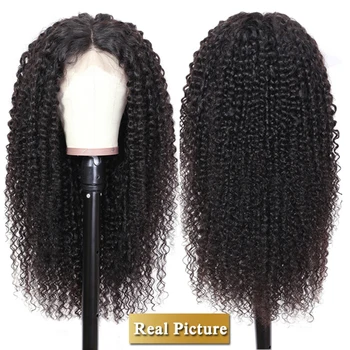 

Human Hair Wigs Jerry Curly 13*1 T Part Lace Wigs Malaysia Remy 100% Human Hair Glueless Natural Color For Black Woman
