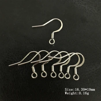 

EUEAVAN 100pcs Stainless Steel Earring Earrings Clasps Hook Fittings DIY Jewelry Making Accessories