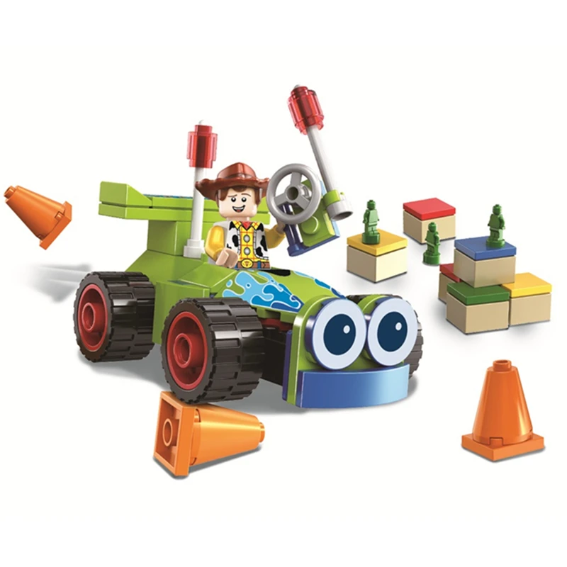 

your youngster Toy Story 4 with Woody and the RC car Building Blocks Classic Bricks Model Kids Toys Gifts Compatible Legoinglys