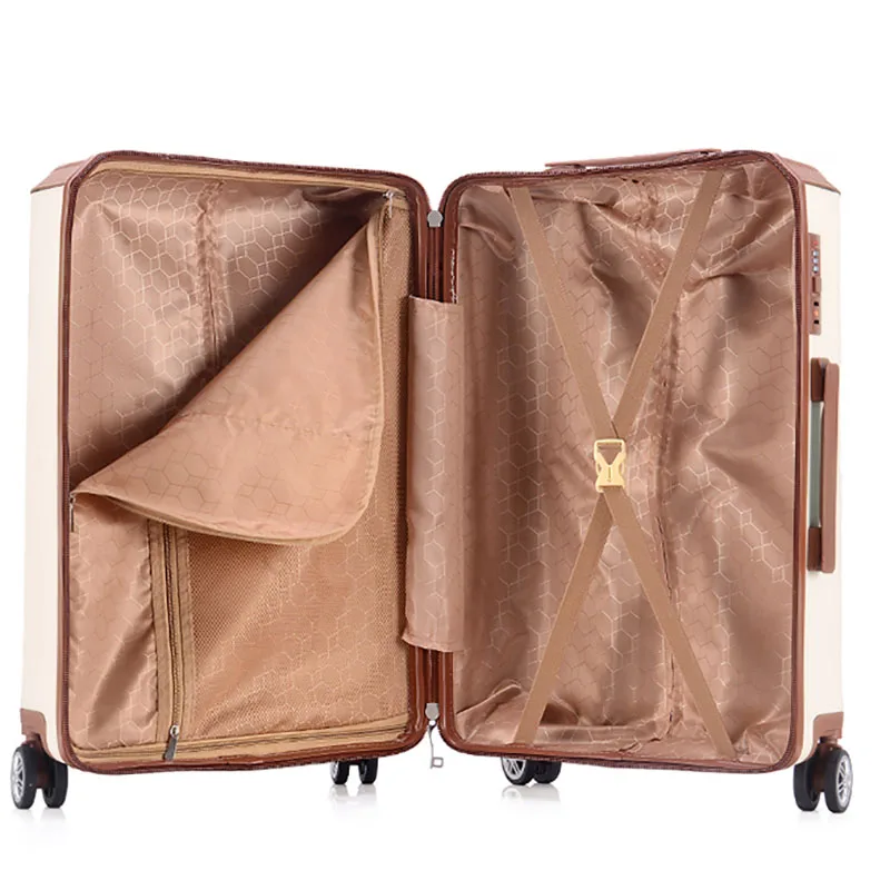 20 "22" 24 "26" Cabin Suitcase Set Scooter ABS Retro Travel Rolling With Wheels Luggage Large Trolley Case Women Hand Makeup Box