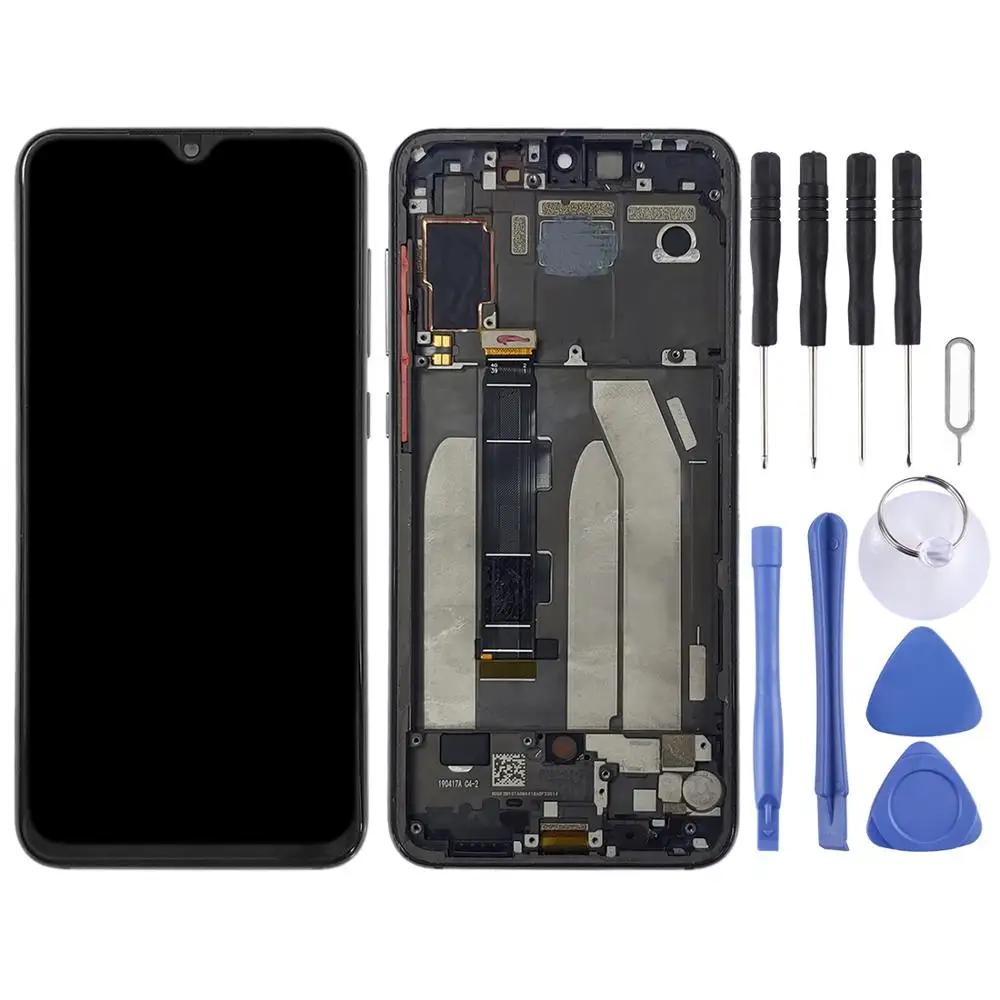 ЖК-экран и дигитайзер полная сборка с рамкой для Xiaomi Mi 9 SE - Цвет: Black