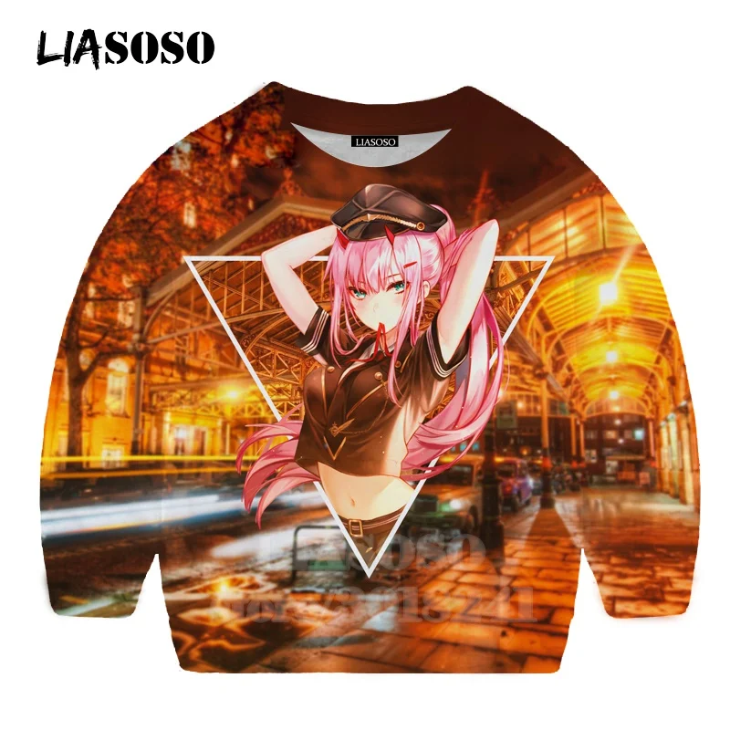 20 LIASOSO/Детская толстовка с капюшоном и 3D принтом для подростков; Топ для мальчиков и девочек с принтом «Darling In The Franxx»; Детский свитер; пуловер; B169-16 - Цвет: 20