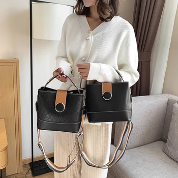 

Small Bag Women's New Style Retro Pattern Shoulder Bucket Bag Versitile Fashion Women's Handbag Fashion