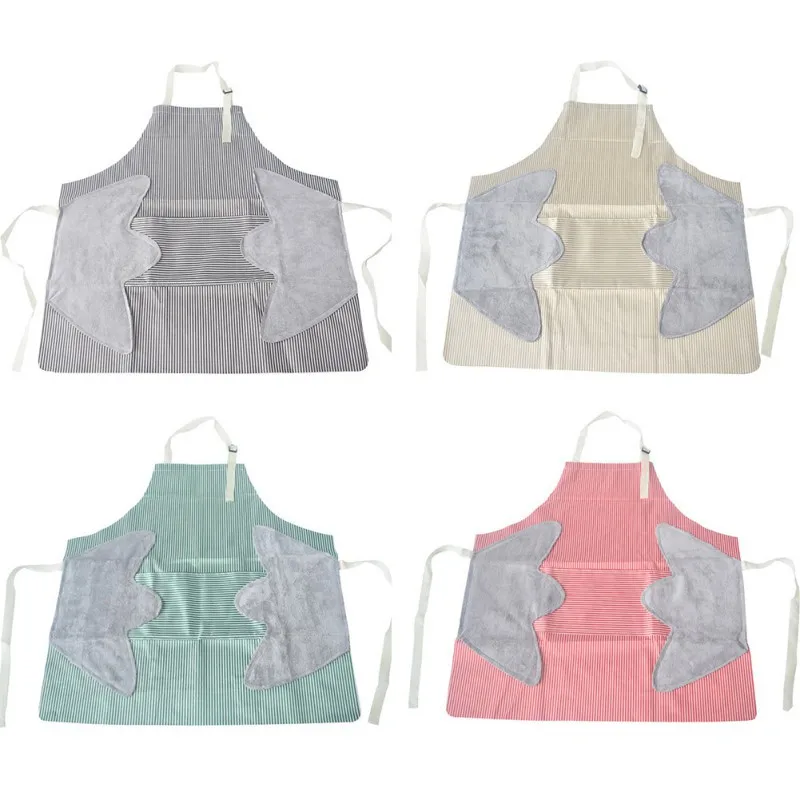 1Pc Kitchen Apron Adjustable Lady Dress Apron with Pockets For Cooking Baking Restaurant Home Kitchen Accessories