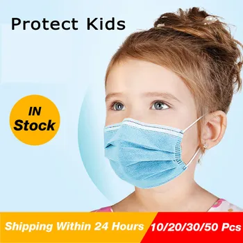 

In Stock Disposable Child Masks for children 3 Layer for Germ Protection Pm2.5 Elastic Kids Face Mouth Mask Anti Pollution