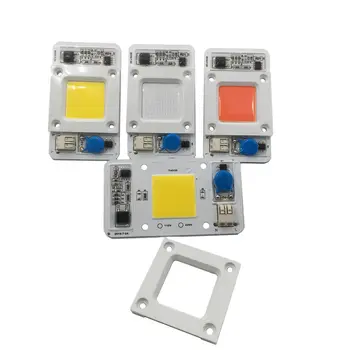 

50W 110V 220V COB High Power led built-in driver white LED, Full Spectrum LED Royal blue Warm white